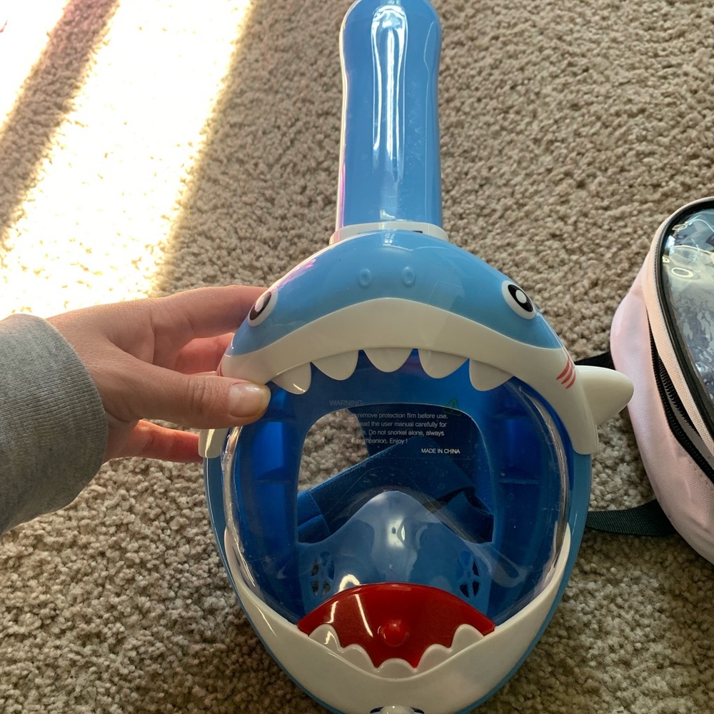 Kids Shark full face snorkel mask